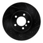 R1 06-09 Land Rover Range Rover Front Right Drilled & Slotted Black Brake Rotor