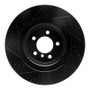 R1 06-09 Land Rover Range Rover Front Right Drilled & Slotted Black Brake Rotor
