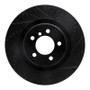 R1 06-12 Land Rover Range Rover Front Right Drilled & Slotted Black Brake Rotor