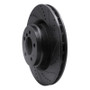 R1 06-12 Land Rover Range Rover Front Right Drilled & Slotted Black Brake Rotor