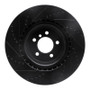 R1 06-12 Land Rover Range Rover Front Right Drilled & Slotted Black Brake Rotor