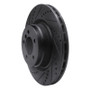 R1 06-12 Land Rover Range Rover Front Left Drilled & Slotted Black Brake Rotor