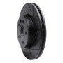R1 05-07 Land Rover LR3 Front Right Drilled & Slotted Black Brake Rotor