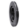R1 05-09 Land Rover LR3 Front Right Drilled & Slotted Black Brake Rotor