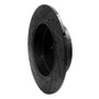 R1 03-05 Land Rover Range Rover Rear Right Drilled & Slotted Black Brake Rotor