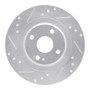R1 2016-2025 Fiat 124 Spider Rear Left Drilled & Slotted Silver Brake Rotor