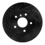 R1 94-02 Land Rover Range Rover Front Left Drilled & Slotted Black Brake Rotor