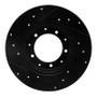 R1 74-16 Land Rover Defender 90 Rear Right Drilled & Slotted Black Brake Rotor