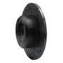 R1 74-99 Land Rover Defender 110 Front Right Drilled & Slotted Black Brake Rotor