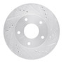 R1 1997-2005 Chevrolet S10 Front Right Drilled & Slotted Silver Brake Rotor