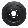 R1 21-26 Genesis Electrified GV70 Rear Left Drilled & Slotted Black Brake Rotor