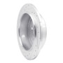 R1 2007-2018 Jeep Wrangler Rear Right Drilled & Slotted Silver Brake Rotor