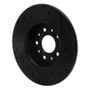 R1 14-19 Fiat 500L Rear Left Drilled & Slotted Black Brake Rotor