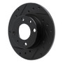 R1 66-92 Bertone X-1/9 Rear Left Front Left Drilled & Slotted Black Brake Rotor