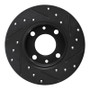 R1 66-92 Bertone X-1/9 Rear Left Front Left Drilled & Slotted Black Brake Rotor