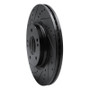 R1 20-25 Hyundai Kona Front Left Drilled & Slotted Black Brake Rotor