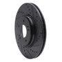 R1 15-25 Hyundai Kona Front Right Drilled & Slotted Black Brake Rotor