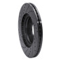 R1 15-25 Hyundai Kona Front Right Drilled & Slotted Black Brake Rotor