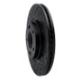 R1 15-25 Hyundai Kona EV Front Left Drilled & Slotted Black Brake Rotor