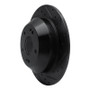 R1 10-21 Hyundai Santa Fe XL Rear Right Drilled & Slotted Black Brake Rotor
