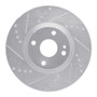 R1 2016-2025 Fiat 124 Spider Front Left Drilled & Slotted Silver Brake Rotor