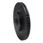 R1 07-12 Hyundai Veracruz Front Left Drilled & Slotted Black Brake Rotor