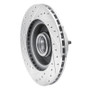 R1 1974-1980 Ford Granada Front Right Drilled & Slotted Silver Brake Rotor