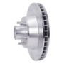 R1 1969-1973 Chrysler New Yorker Front Right Drilled & Slotted Silver Brake Rotor