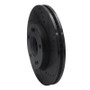 R1 01-05 Hyundai Santa Fe Front Right Drilled & Slotted Black Brake Rotor