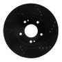 R1 01-05 Hyundai Santa Fe Front Left Drilled & Slotted Black Brake Rotor