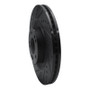 R1 11-17 Genesis G80 Front Left Drilled & Slotted Black Brake Rotor