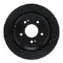 R1 11-17 Hyundai Equus Rear Right Drilled & Slotted Black Brake Rotor