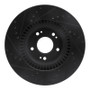 R1 09-11 Hyundai Genesis Sedan Front Right Drilled & Slotted Black Brake Rotor