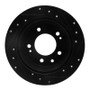 R1 09-16 Hyundai Tucson Rear Left Drilled & Slotted Black Brake Rotor