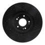 R1 09-14 Hyundai Genesis Sedan Front Left Drilled & Slotted Black Brake Rotor