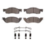 R1 87-90 Dodge Dakota 4WD Front Semi Met Pads & Hardware Kit