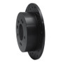 R1 07-10 Hyundai Elantra Rear Left Drilled & Slotted Black Brake Rotor
