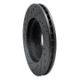 R1 07-10 Hyundai Elantra Front Right Drilled & Slotted Black Brake Rotor