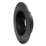 R1 05-20 Hyundai Azera Rear Left Drilled & Slotted Black Brake Rotor