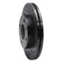 R1 01-03 Hyundai Sonata Front Right Drilled & Slotted Black Brake Rotor