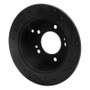 R1 01-10 Hyundai XG300 Rear Left Drilled & Slotted Black Brake Rotor