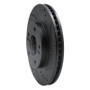 R1 01-03 Hyundai XG350 Front Right Drilled & Slotted Black Brake Rotor
