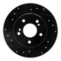 R1 01-03 Hyundai XG350 Front Left Drilled & Slotted Black Brake Rotor