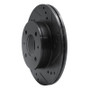 R1 00-02 Hyundai Accent Front Right Drilled & Slotted Black Brake Rotor