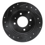 R1 99-06 Hyundai Sonata Rear Right Drilled & Slotted Black Brake Rotor
