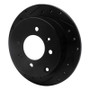 R1 99-06 Hyundai Sonata Rear Left Drilled & Slotted Black Brake Rotor