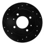 R1 97-06 Hyundai Elantra Rear Left Drilled & Slotted Black Brake Rotor