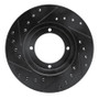 R1 87-99 Hyundai Excel Front Right Drilled & Slotted Black Brake Rotor