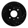R1 89-98 Hyundai Sonata Front Right Drilled & Slotted Black Brake Rotor
