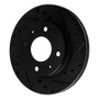 R1 89-98 Hyundai Sonata Front Right Drilled & Slotted Black Brake Rotor